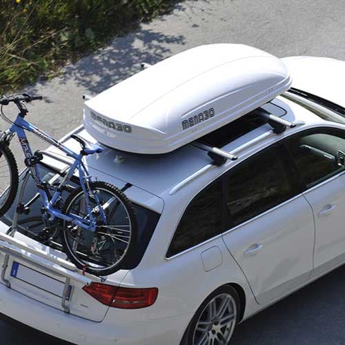 Кровен куфер Menabo - MANIA 460 ABS бел 5342 - слика 3