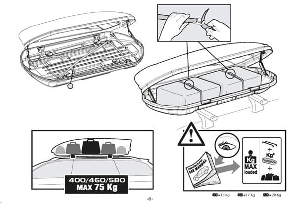 Кровен куфер Menabo - MANIA 460 ABS бел 5342 - слика 5