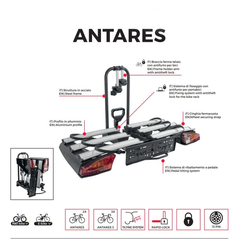 Носач за велосипед АНТАРЕС 3 - 041034 - слика 5