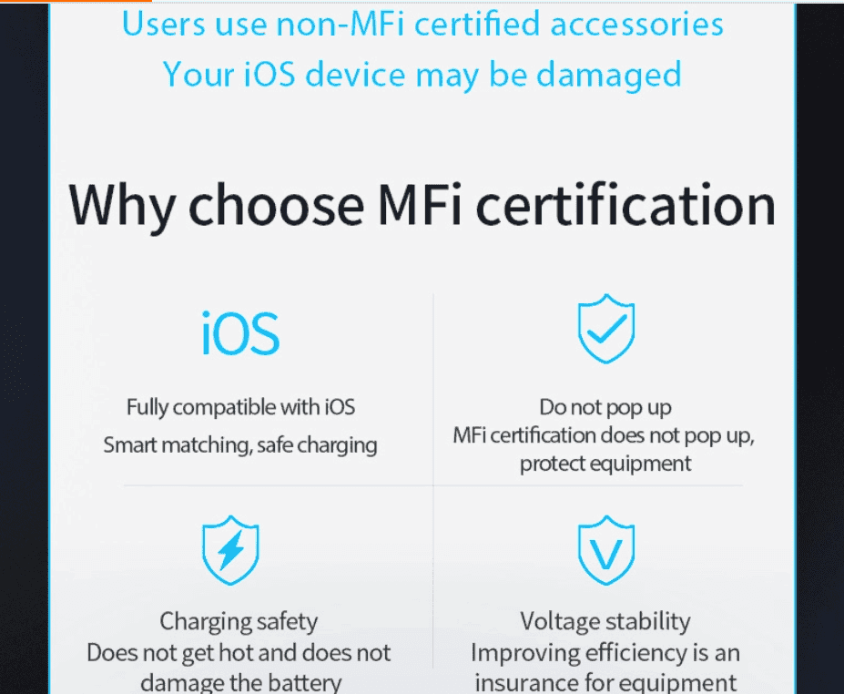 MFI Сертиф. Lightning Кабел 1,8m плетен Busy - слика 9