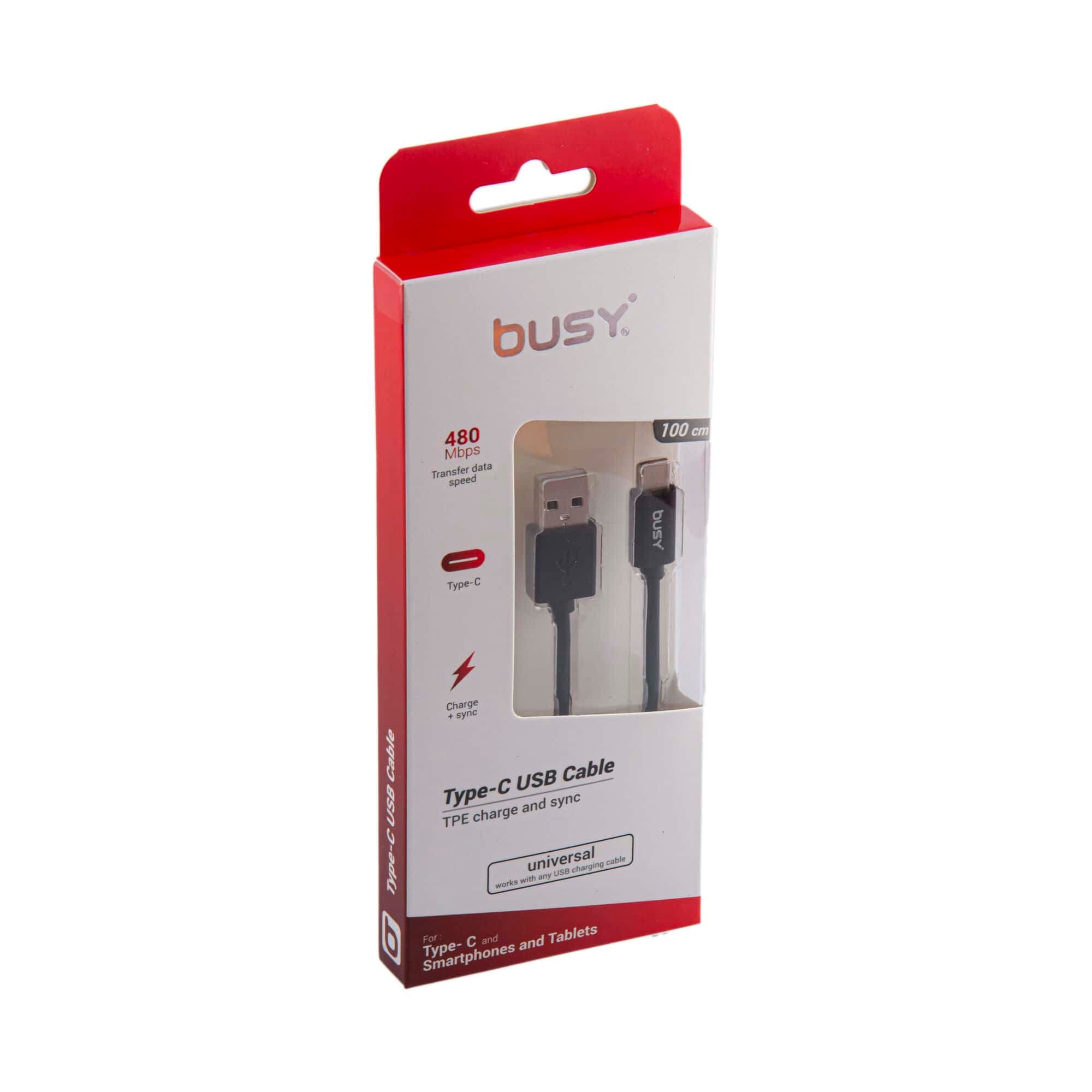 USB Кабел тип C 1m PVC bUSY - слика 2