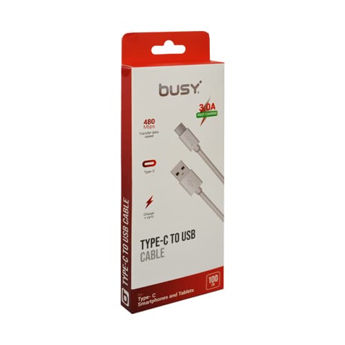 USB Кабел тип C 1m PVC bUSY - слика 1