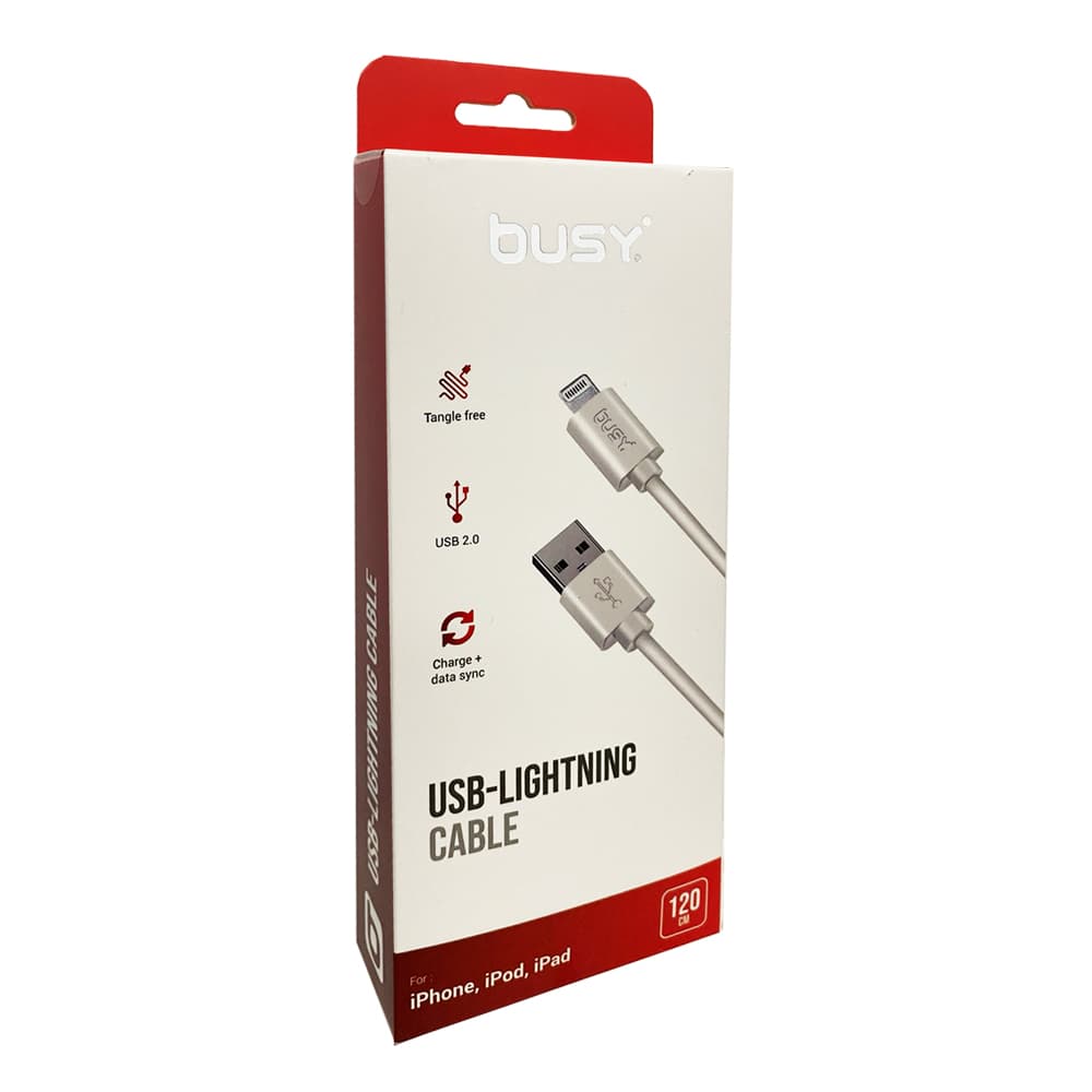 Lijgthning Кабел 1,2m PVC Busy (не серт.) - слика 1