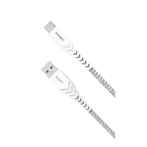 USB Кабел Tип С - 2m. плетен Busy - слика 3