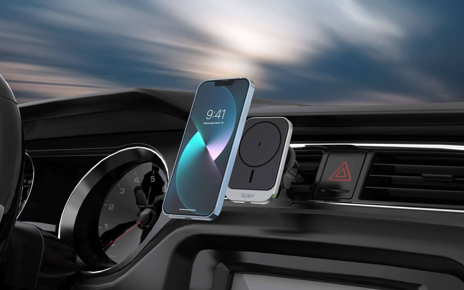 Магнетен безжичен полнач и држач Бизи 50719 - слика 2