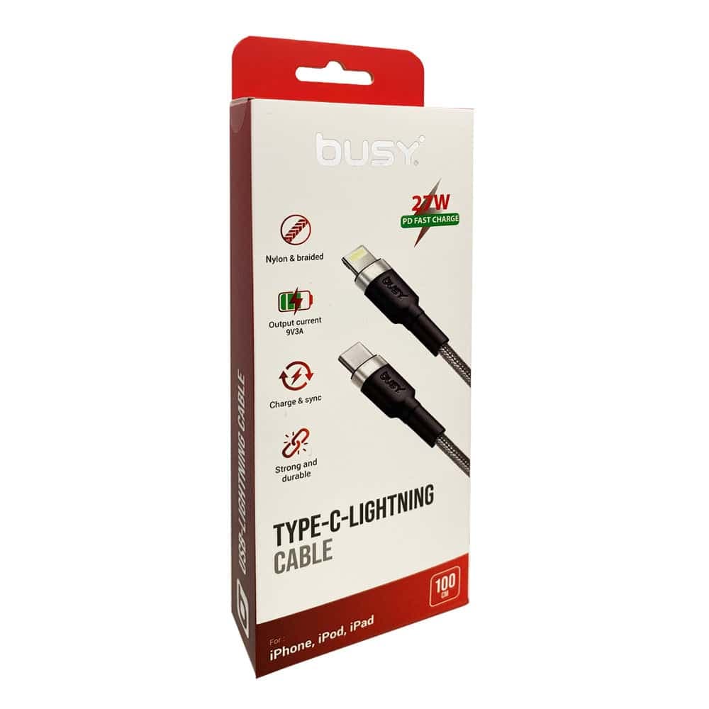 БИЗИ Кабел Тип Ц-Лајт Плет 27Њ (Среб) 1м - 050775 - слика 2