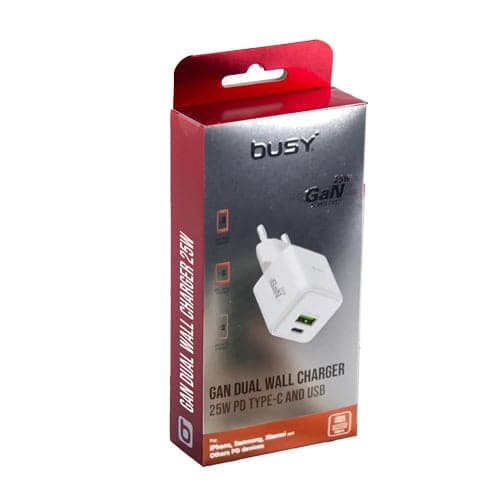 Двоен УСБ ѕиден полнач 25W GAN - слика 3