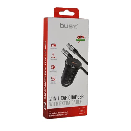 БИЗИ полнач за во автомобил со кабел C to C (51076) - слика 1