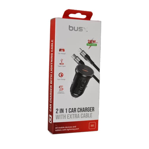 БИЗИ полнач за во автомобил со кабел C to L (51077) - слика 1