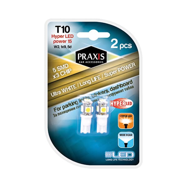 Сијалица Praxis - T10 5SMD/5050 White 54002 - слика 1