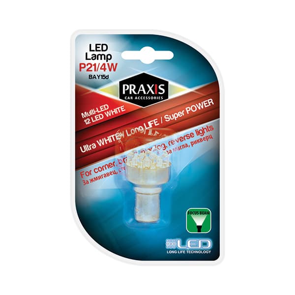 Лед сијалица Praxis - BAZ15D-12LED White (54014) - слика 1