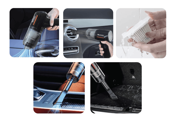 Мини бежична правосмукалка за автомобил Праксис 74086 - слика 2