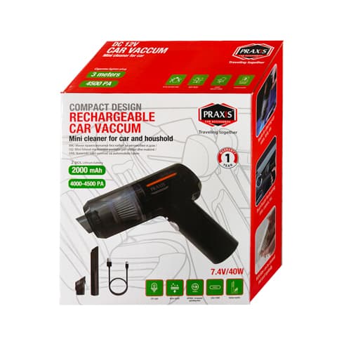 Мини бежична правосмукалка за автомобил Праксис 74086 - слика 1