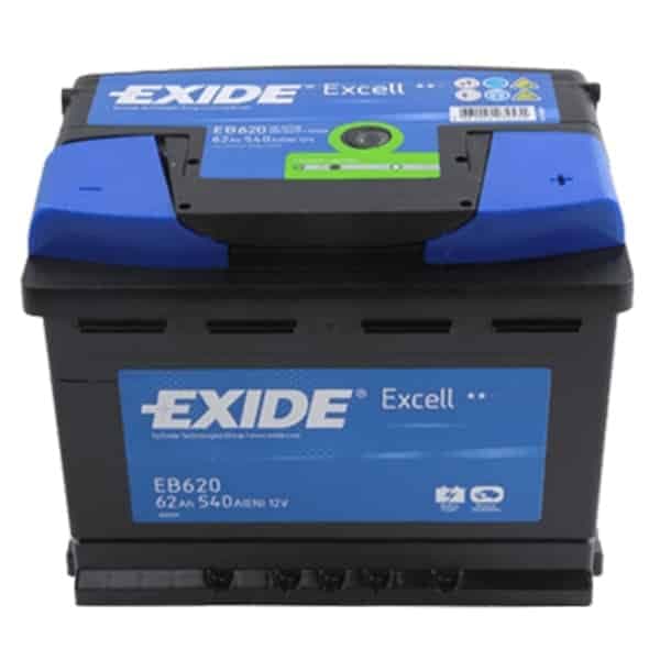 AKUMULATOR  EXIDE EB620   62 AH   R+ - слика 1