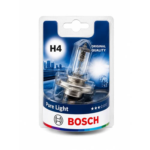 Bosch халогена сијалица 12V H4 60/55W PL блистер 134774 - слика 1