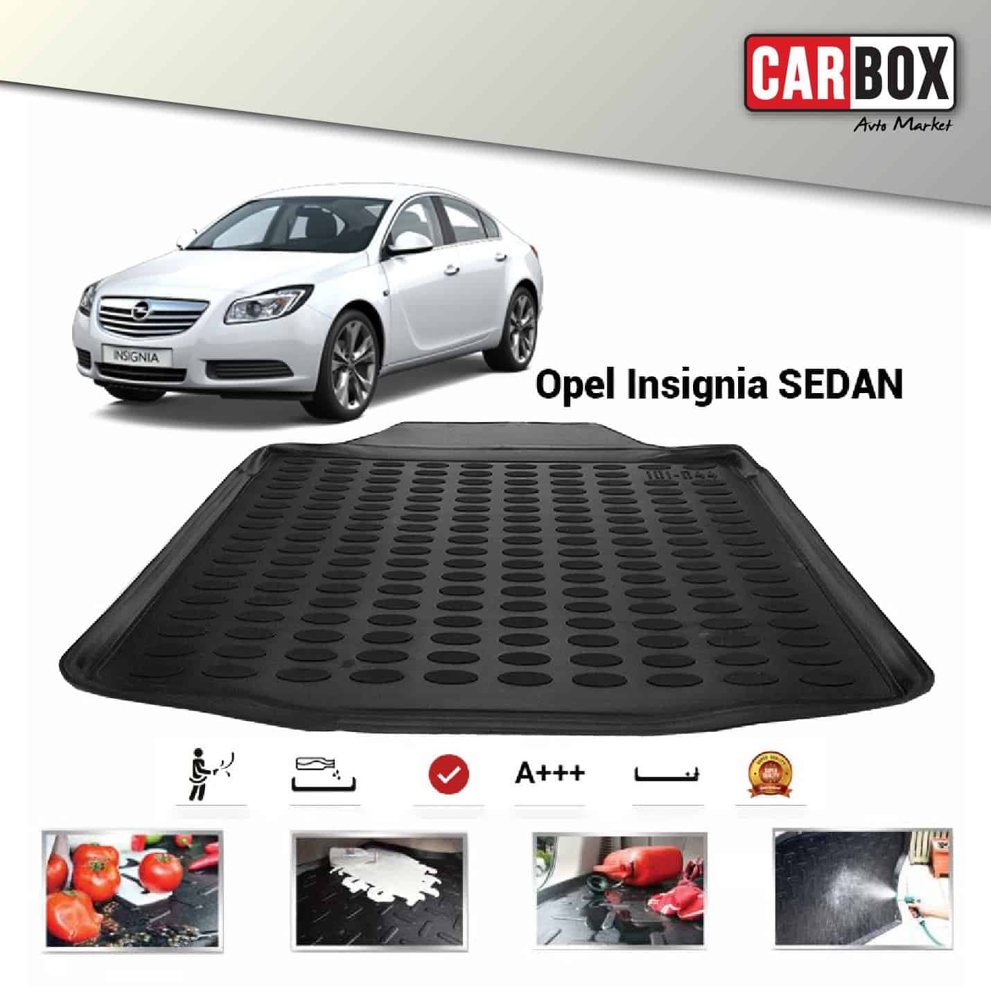 3D Типски патосник за багажник - Opel Insignia SEDAN Hatchback - 155644 - слика 2