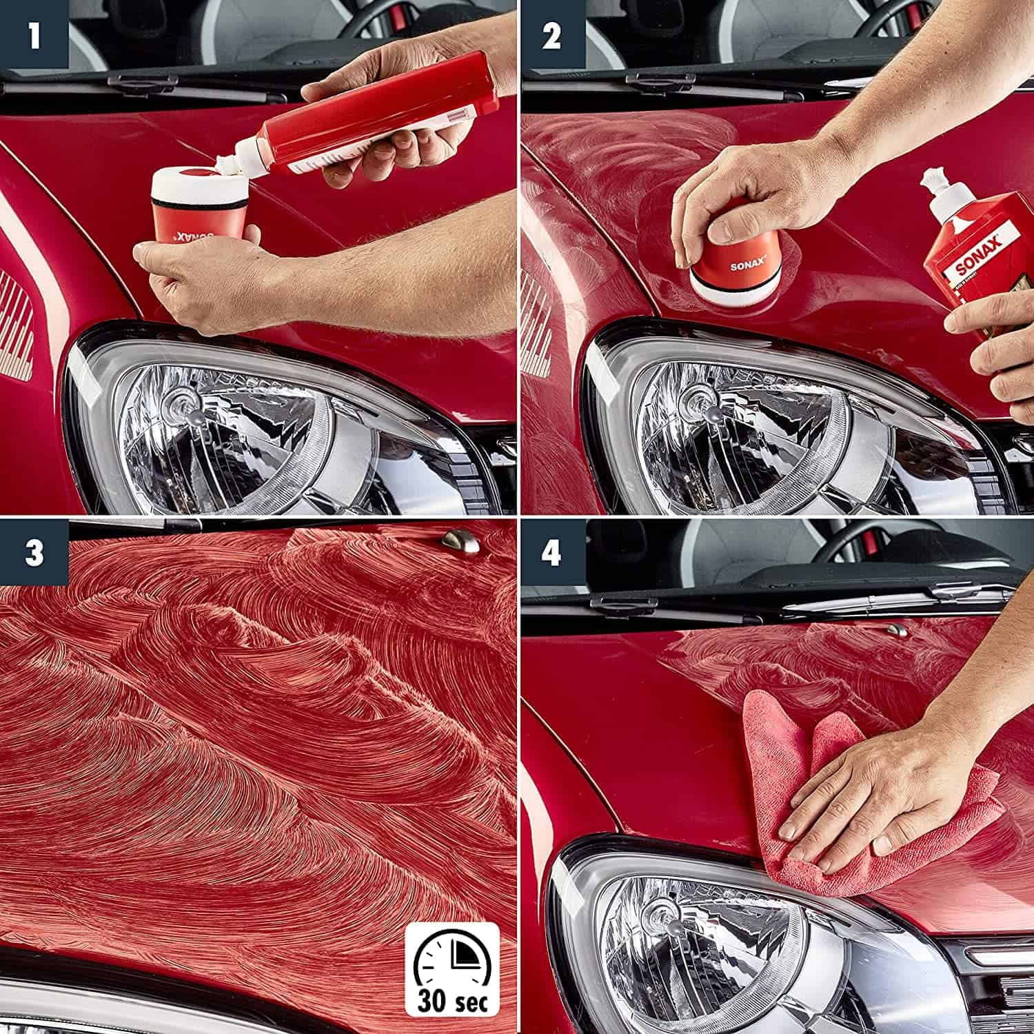 Полир и восок во боја Sonax - црвена 296441 - слика 3