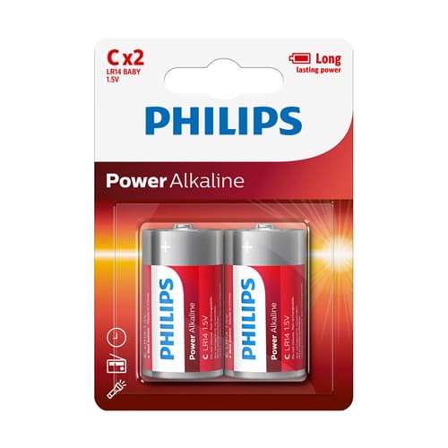 PHILIPS BATERII LR14 POWER ALKALNA 2 549985 - слика 1