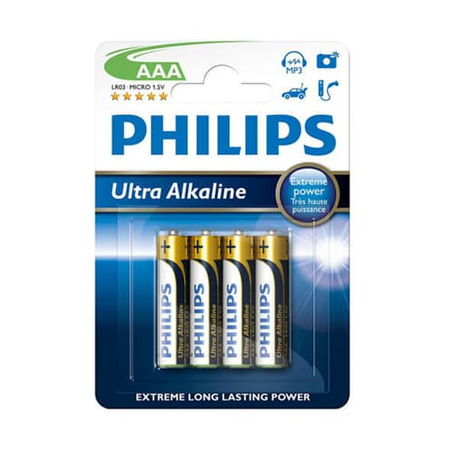 Philips baterii AAA Ultra Alkaline 4 550363 - слика 1