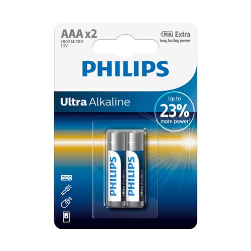 Philips baterii AAA Ultra Alkaline 2 550493 - слика 1