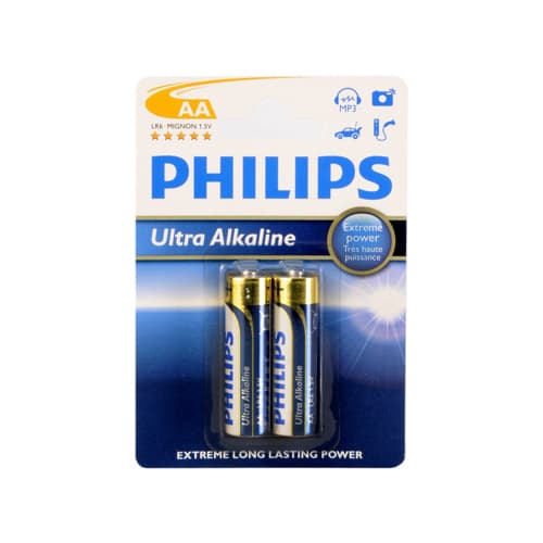 Philips baterii AA Ultra Alkaline 2 550530 - слика 1