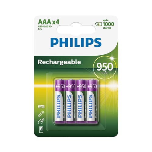 Philips baterii  R03/AAA MULTILIFE 950Mah Rechargeable 634490 - слика 1