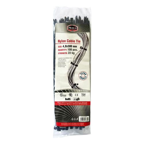 Пластични стеги Praxis 4,8 h 300 100 пар. (948300) - слика 1