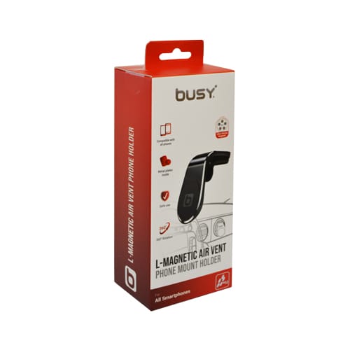 Метален магнетен држач Л црн 50687