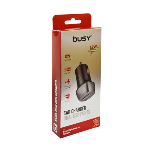 УСБ2 полнач  2.4А карбон БИЗИ 12V 50713