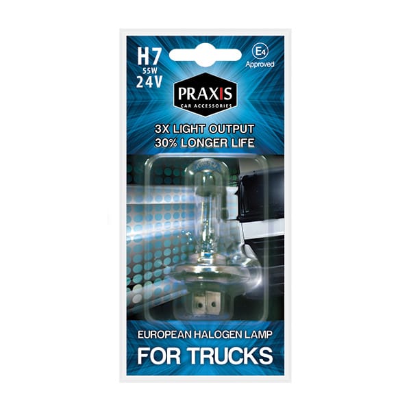 Халогена сијалица Praxis - H7, 55W, 24V 52402