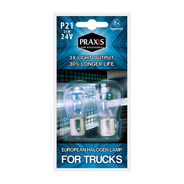 Сијалица за стоп / жмигавец Praxis - P21, 21W, 24V 52403