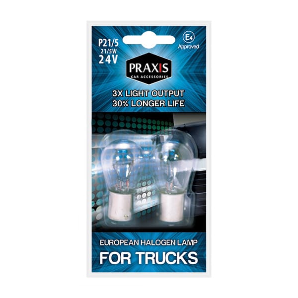 Сијалица за позиција/стоп Praxis - P21/5, 21/5W, 24V 52404