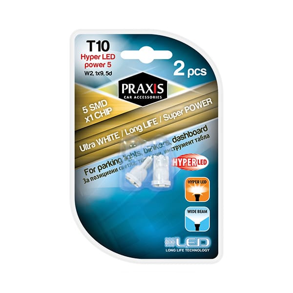 Сијалица Praxis - T10 5SMD/3528 White 54001