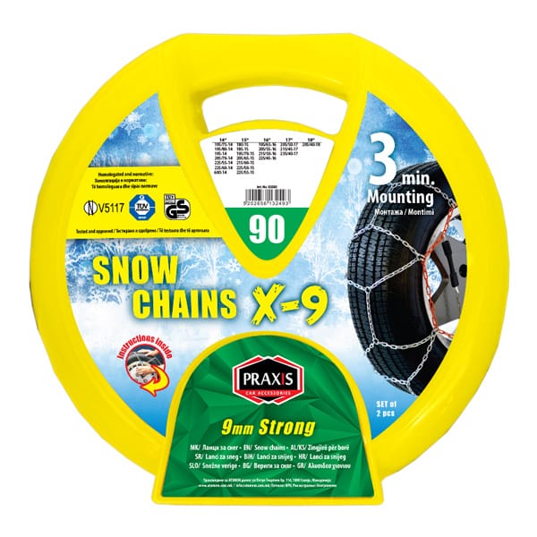 Ланци за снег Praxis - 9 мм - тип - 90 (92090)