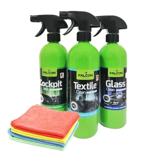 Falcon сет за стакло, кокпит, текстил и 4 крпи. 100656