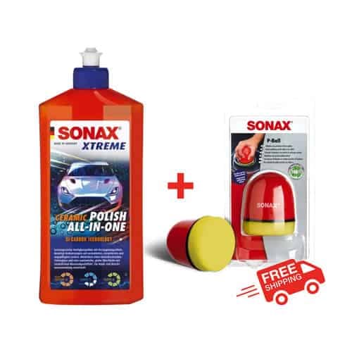 Сет SONAX Полир се во едно + Топка за полирање - 100672