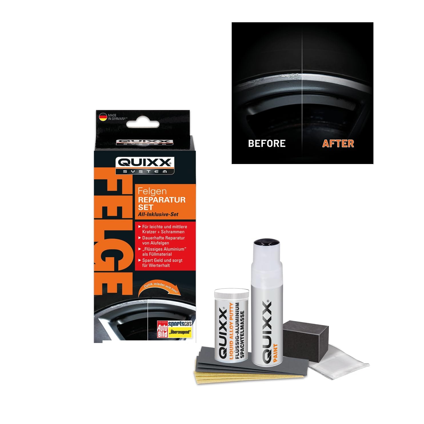 QUIXX сет за тркала сив (810209)