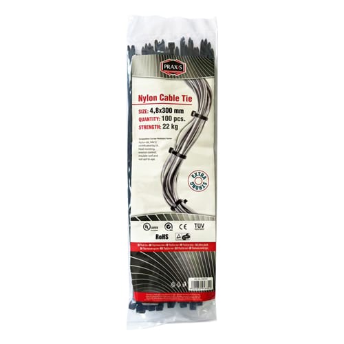 Пластични стеги Praxis 4,8 h 300 100 пар. (948300)